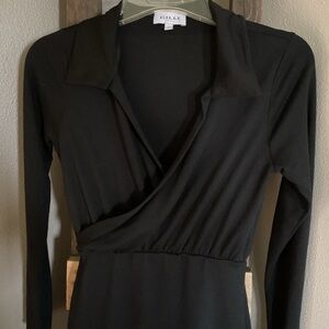 Gilli Black Long Sleeve Wrap Dress size small